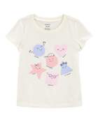 Toddler Girl Shapes Short-Sleeve Graphic Tee - Cream, image 1 of 3 slides