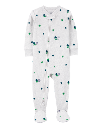 Toddler 1-Piece St. Patrick’s Day Leprechaun Cotton Blend Snug-Fit Pajamas, 