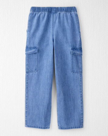 Kid Organic Cotton Denim Cargo Pants, 