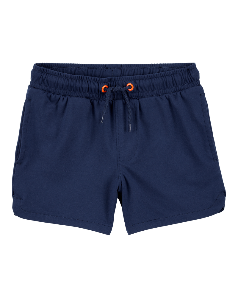 Toddler 2-Piece Active Muscle Tank & Pull-On Shorts Set - Orange/Navy, image 4 of 8 slides