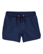 Toddler 2-Piece Active Muscle Tank & Pull-On Shorts Set - Orange/Navy, image 4 of 8 slides
