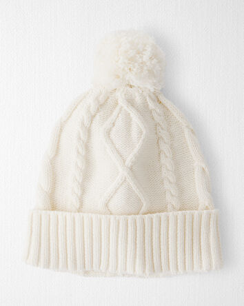 Toddler Organic Cotton Cable Knit Hat, 
