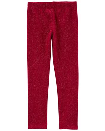 Kid Glitter Cozy Fleece Leggings, 