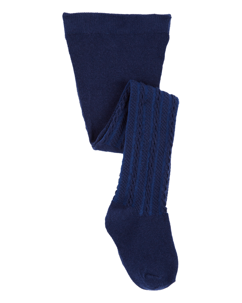 Navy knitted tights outlet