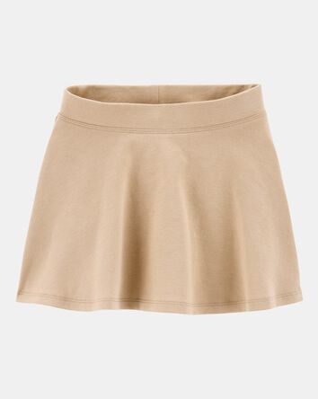 Toddler Girl Ponte Knit Uniform Skort - Khaki, 