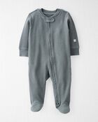 Baby Organic Cotton Waffle Knit Sleep & Play Pajamas, image 1 of 4 slides