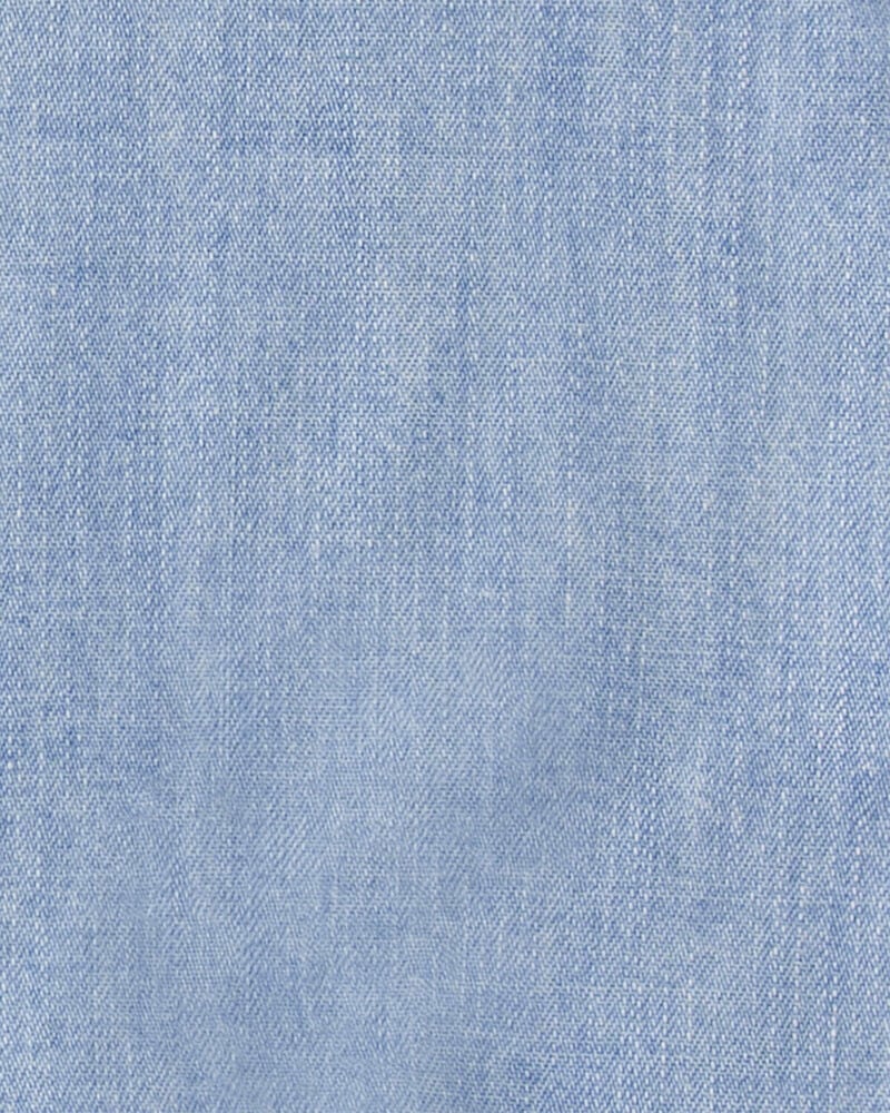 Baby Organic Cotton Chambray Shortall, image 4 of 5 slides