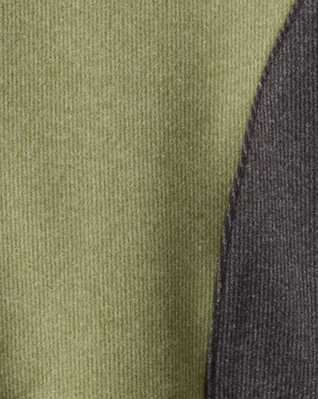 Baby Boy Colorblock French Terry Long-Sleeve Pullover Sweatshirt - Green, 