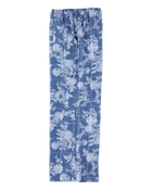 Kid Floral Print Drawstring  Pants - Blue, image 3 of 5 slides