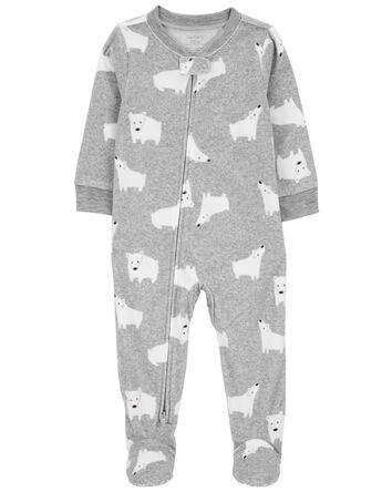 Baby 1-Piece Polar Bear Fleece Footie Pajamas, 