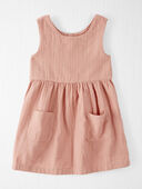 Fossil Tan - Toddler Organic Cotton Gauze Pocket Dress
