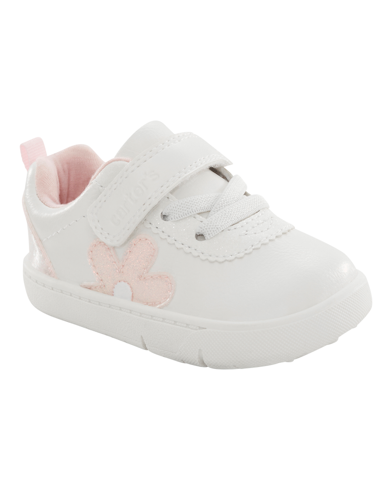  Every Step® First Walker  Flower Casual Sneakers - White, image 1 of 7 slides