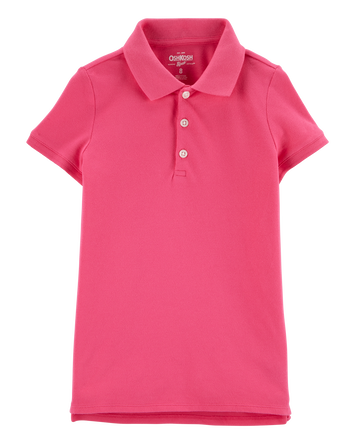 Kid Stretch Pique Uniform Polo, 