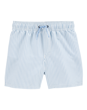 Boys Striped Swim Trunks - Blue, 