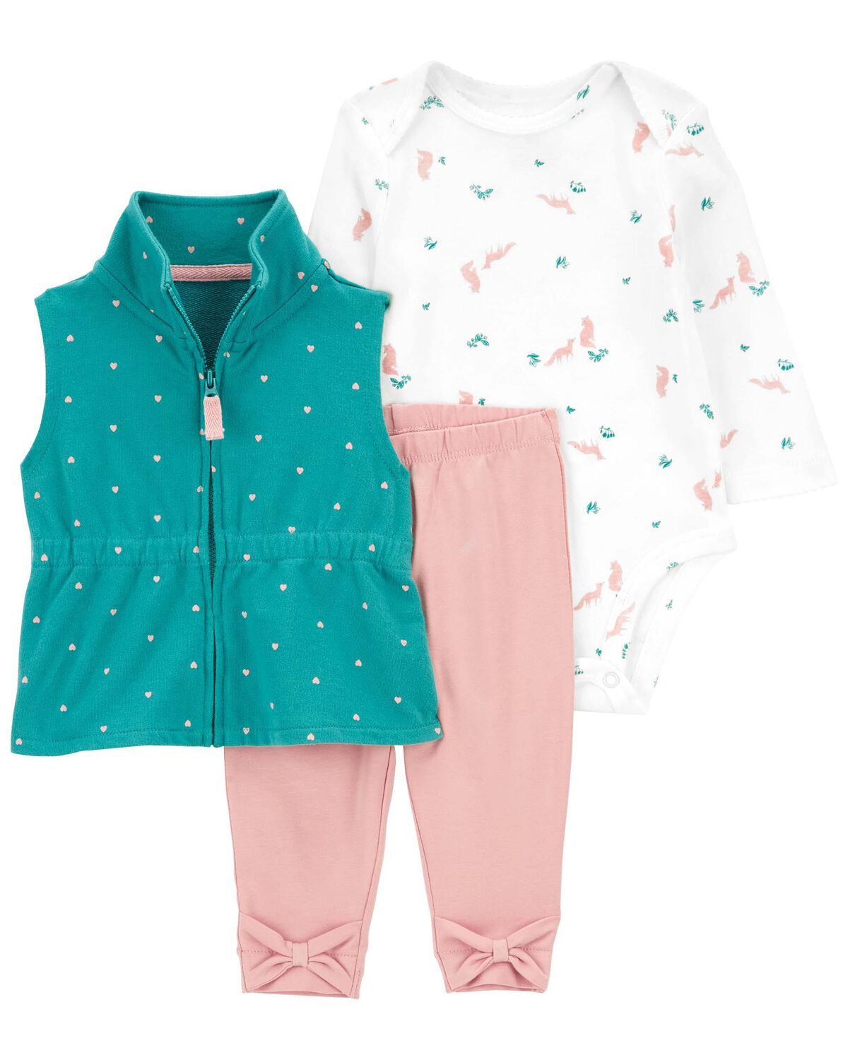 Blue, Pink Baby 3Piece Little Vest Set