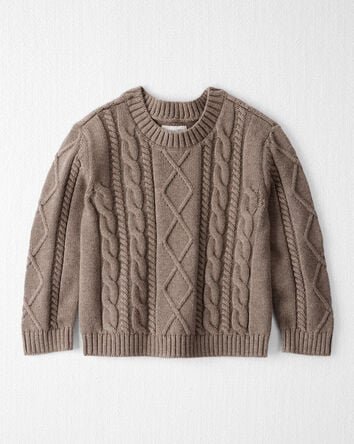 Toddler Organic Cotton Cable Knit Sweater, 
