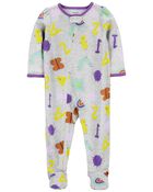 Baby 1-Piece Graphic Loose Fit Footie Pajamas, image 1 of 5 slides