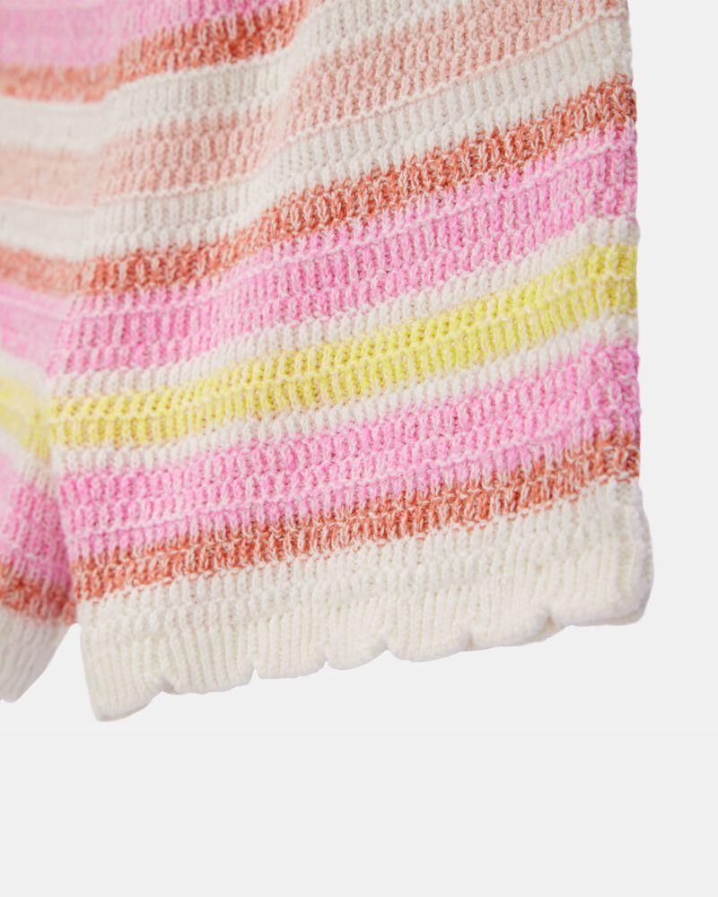 Kid Striped Crotchet Knit Shorts, image 3 of 5 slides