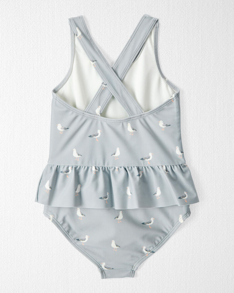 Toddler Girl Recycled Seagull-Print Swimsuit, image 2 of 5 slides
