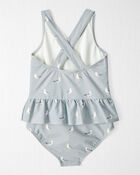 Toddler Girl Recycled Seagull-Print Swimsuit, image 2 of 5 slides