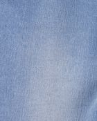 Baby Pull-On Jeans With Snap Leg Closures - Blue, image 4 of 5 slides