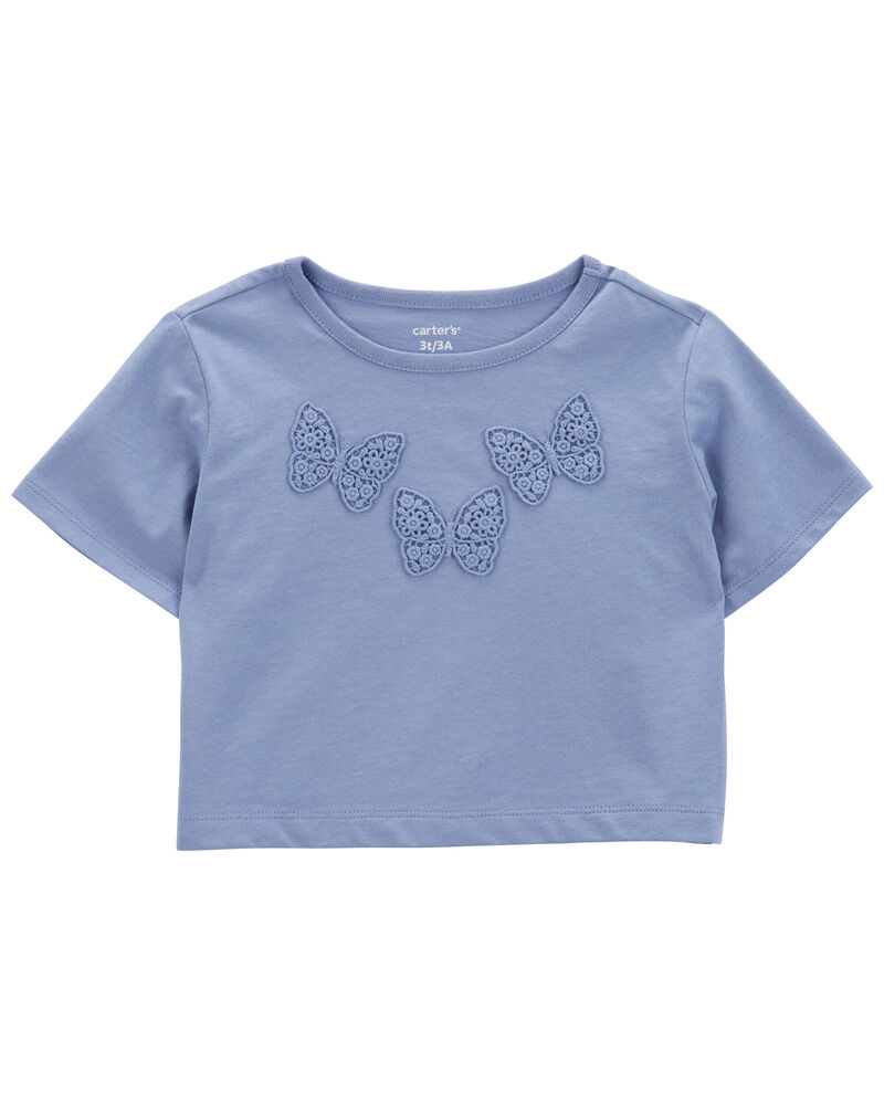 Baby 2-Piece Butterfly Tee & Floral Linen Skort Set
, image 3 of 5 slides