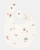 Baby 3-Pack Floral Bibs - Pink/Ivory, image 2 of 4 slides