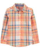 Toddler Plaid Button-Front Shirt, image 1 of 3 slides