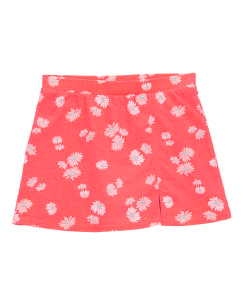 Kid Floral Pull-On Golf Skort - Orange, 