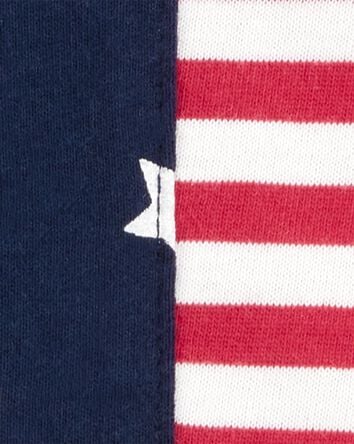 Baby American Flag Cotton Romper, 