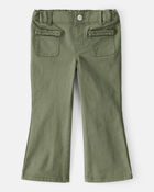 Toddler Girl Cotton Flare Pants - Green, image 1 of 5 slides