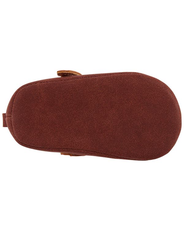 Brown Baby Soft Sole Mary Jane Shoes
