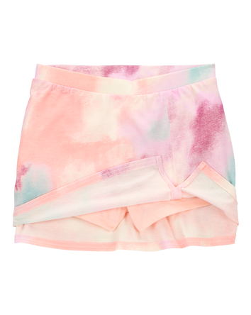 Girls Tie-Dye Pull-On Golf Skort - Pink/Blue, 