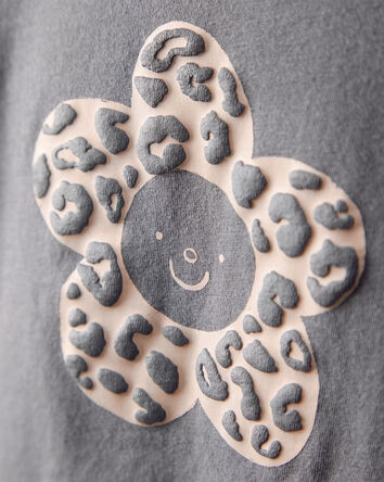 Toddler Girl Flower Long-Sleeve Graphic Tee - Grey, 