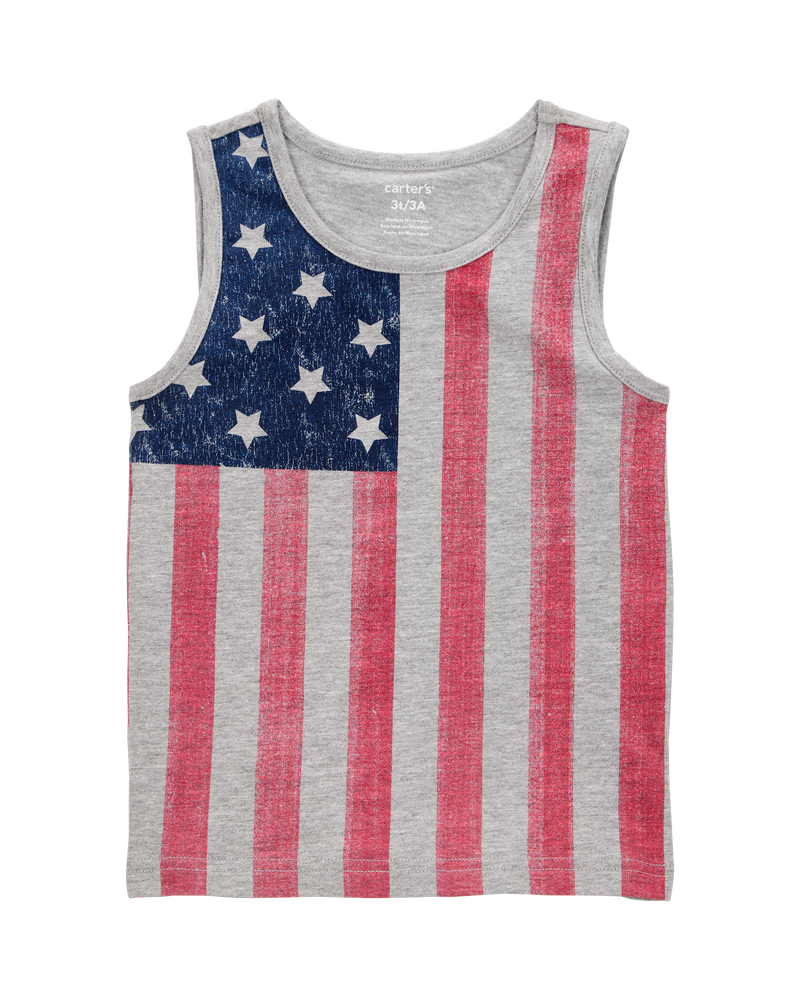 Toddler 4th Of July American Flag Tank, image 1 of 3 slides