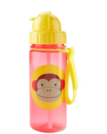 Zoo Straw Bottle - 13 oz - Monkey, 