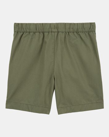 Boys Pull-On Poplin Shorts - Olive, 