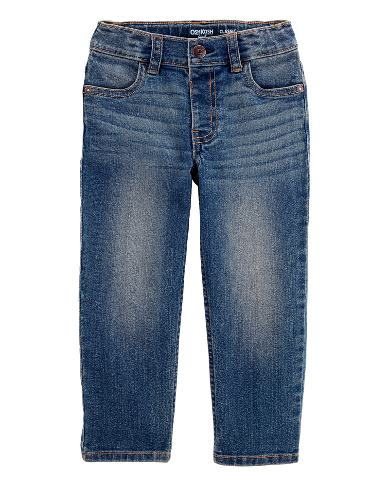 Toddler Medium Faded Wash Classic Jeans, image 1 of 4 slides