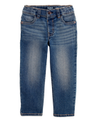Toddler Medium Faded Wash Classic Jeans, image 1 of 4 slides