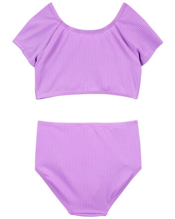 Kid 2-Piece Ribbed Swimsuit, 