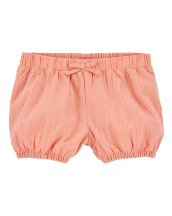 Baby Boho Chic Pull-On Woven Shorts - Orange, 