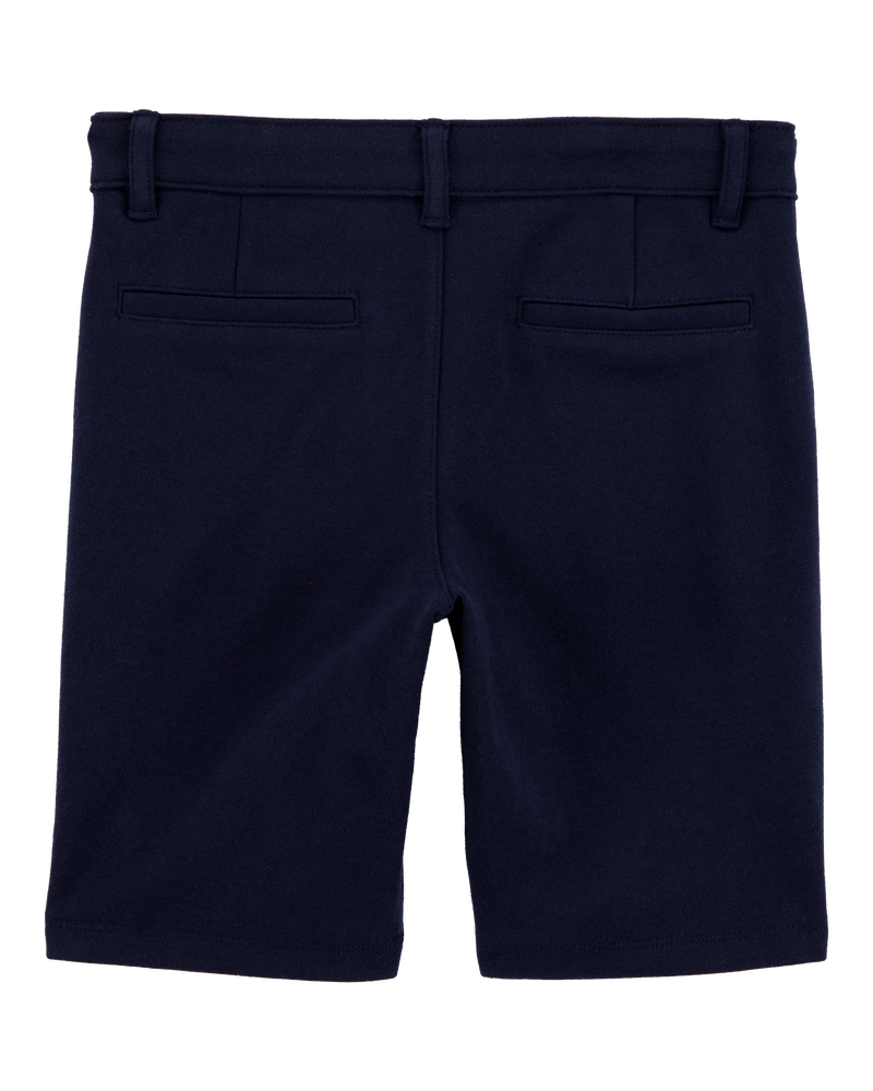 Kid 3-Pack Ponte Knit Uniform Pants - Navy, image 3 of 4 slides