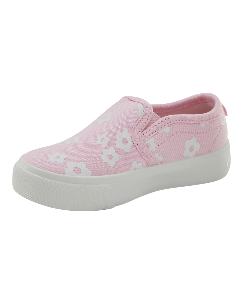 Toddler Slip-On Floral Sneakers - Pink, image 7 of 7 slides