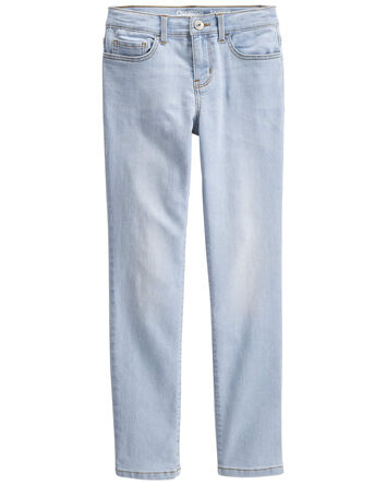 Kid Light Blue Ice Wash Skinny-Leg Jeans, 