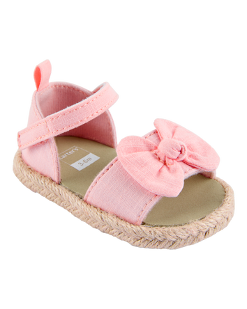 Baby Bow Espadrille Sandals - Pink, 