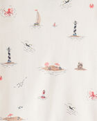 Baby Organic Cotton Pajamas in Coastal Vacation Print, image 3 of 4 slides
