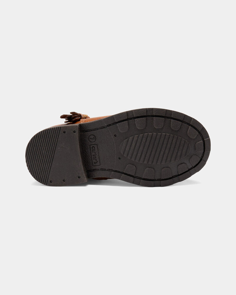 Toddler Girl Tassel Zip-Up Boots - Brown, image 5 of 6 slides