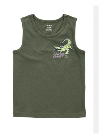 Baby Alligator Graphic Tank - Green, 
