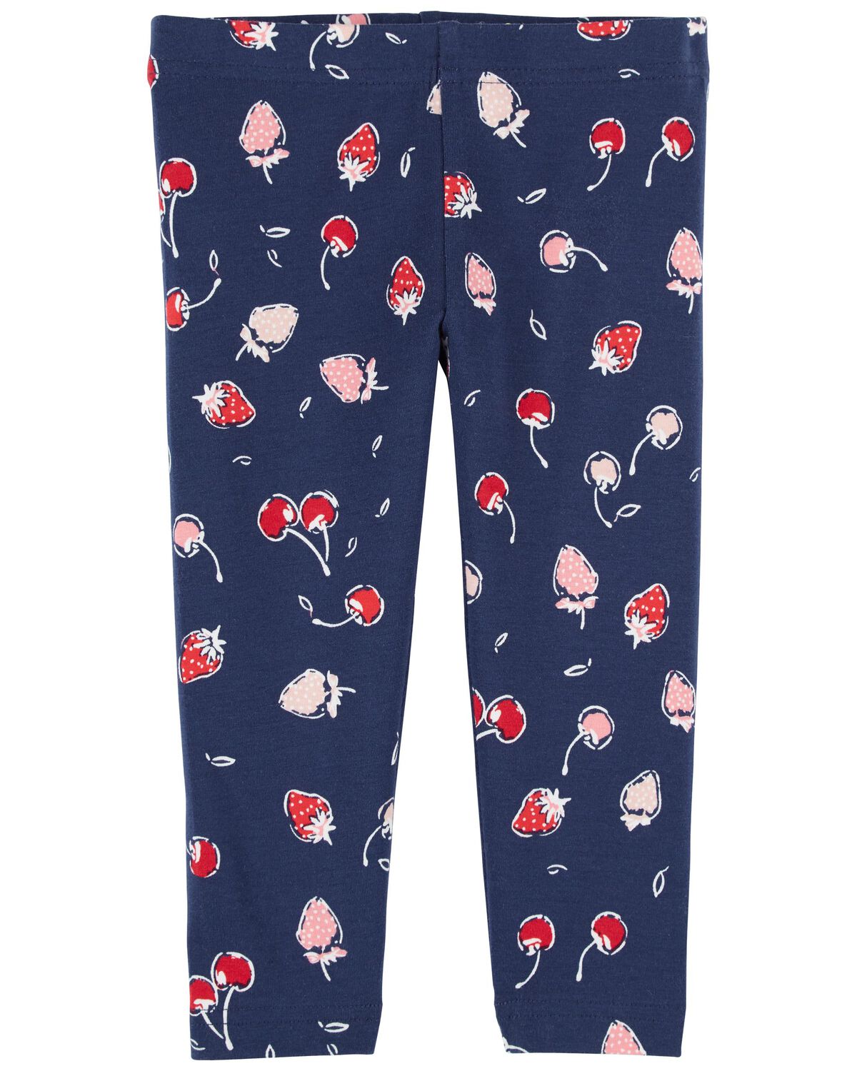 Navy Toddler Cherry Capri Leggings