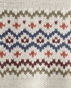 Baby Organic Cotton Fair Isle Sweater, image 3 of 4 slides